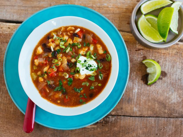 Black Bean and Hominy Chili