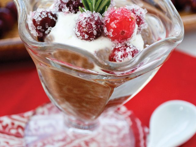 Cranberry Chocolate Pudding