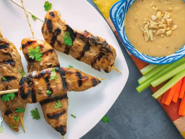 Chicken Teriyaki with Peanut Sauce