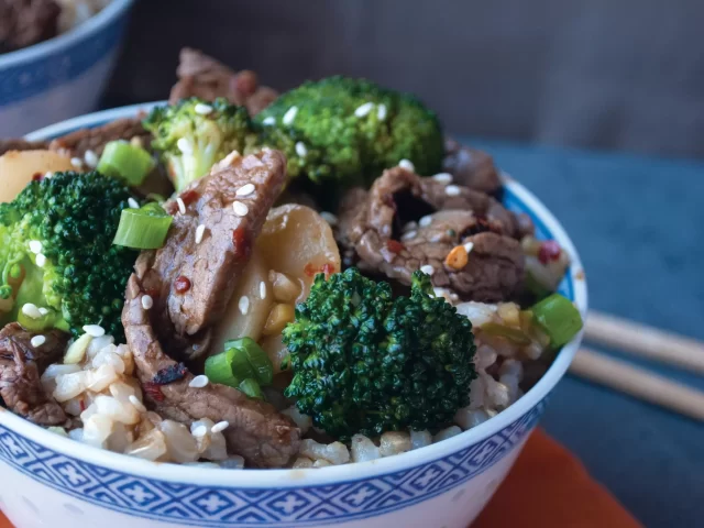 Beef and Broccoli Stir-Fry with Brown Rice