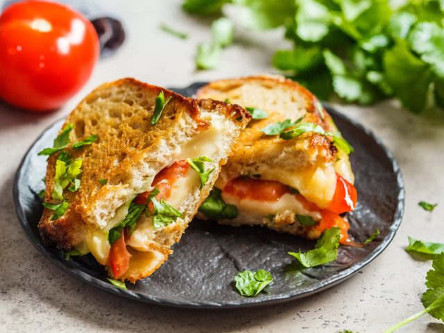 Grilled Cheese and Veggies Sandwich