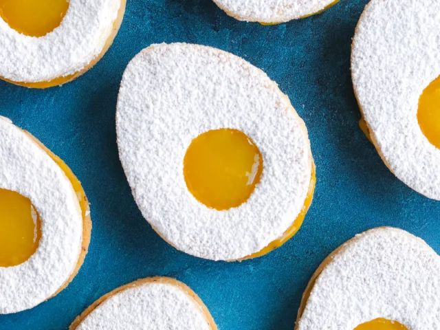 Easter Egg Linzer Cookies