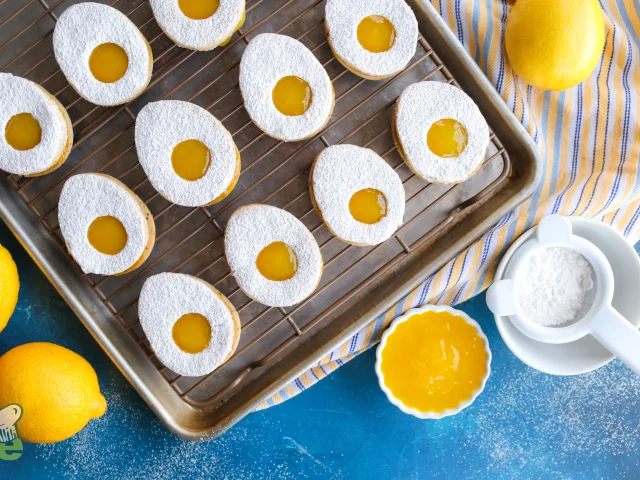 Easter Egg Linzer Cookies