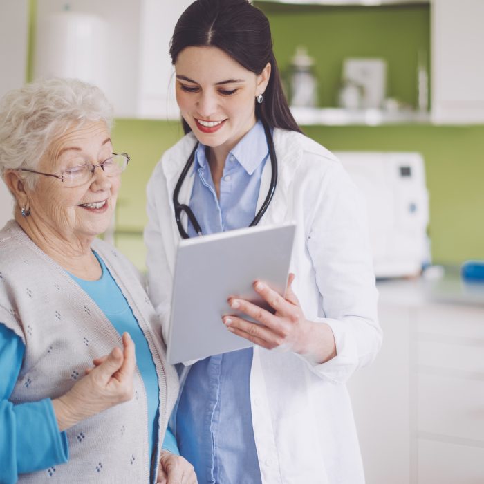 Doctor consulting her patient