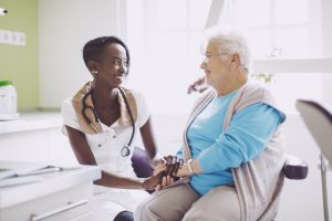 Doctor consulting her patient