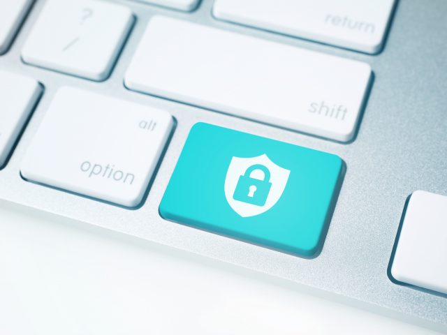 Keyboard with security key