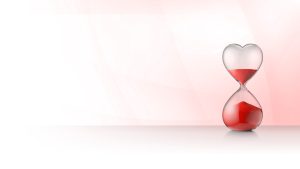 Heart shaped hour glass